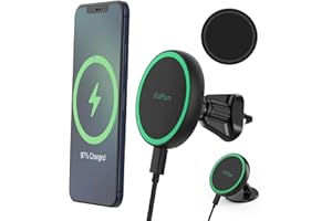 Gloplum Kompatibel 15W Ladegerät Magsafe Autohalterung, Kabelloses Magnet Auto Handyhalter,Wireless Car Charger KfZ Ladestation Handyhalterung für iPhone 14/14 Pro/14 Pro Max/14 Plus und 13/12 Serie