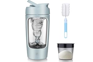 SOARFLY Shaker électrique protéine 650 ml rechargeable USB shake protéiné lait sans BPA bleu