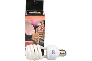 LUCKY HERP Ampoule compacte fluorescente Intense UVA/UVB pour reptile, ampoule 15.0, 13 W, 26 W