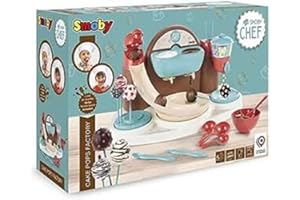 Smoby Chef - Cake Pops Factory - Fabrique à Cake Pop + Livre de Recettes - Atelier de Cuisine Enfant - Nombreux Accessoires - A Partir de 5 Ans - Fabrication Française