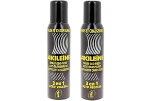 AKILEÏNE Akileínne - Spray para pies y zapatos (150 ml, 2 unidades)