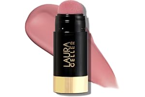 LAURA GELLER BEAUTY LAURA GELLER NEW YORK Serum Blush Tint (Practical Pink) - Hydrating, Long-Lasting Liquid Blush with Hyaluronic Acid for Plump, Rejuvenated Cheeks and a Natural Finish