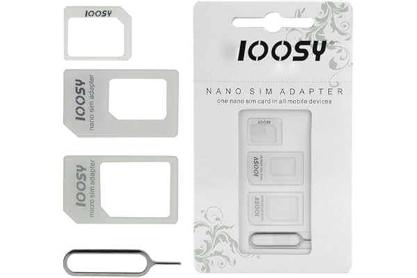 3 ADAPTATEURS NANO SIM - MICRO SIM - SIM STANDARD POUR IPHONE 5 DE COULEUR NOIR