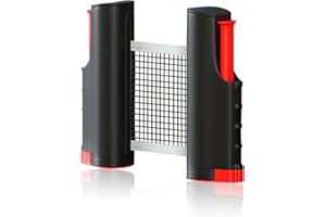 Helweet Filet de Ping-Pong, Filet de Tennis de Table, Ping Pong Net, Filet de Rechange Réglable, pour Une Table de Ping-Pong, Un Bureau, Ou Une Table de Salle à Manger, Peut Être Étendu Jusqu'à 170cm