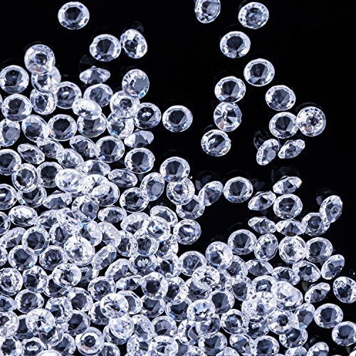 Bememo 10000 Stück Klar Hochzeit Tisch Ausstreuen Konfetti Kristalle Acryl Diamanten 4,5 mm Strasssteine für Tisch Mittelstück, Hochzeit, Brautdusche, Vase Perlen Dekorationen - 7