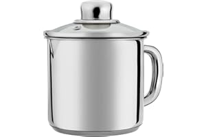 Galicja Ricky Casserole à induction pour cuisinière à gaz, à induction, grande casserole à induction, casserole en acier inoxydable, casserole à induction, 12 cm, 1,2 l