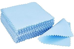 Quesuc 50 Pack Jewelry Cleaning Cloth Polishing Cloth for Sterling Silver Gold Platinum