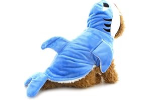Ranphy Petit Chien Vêtements de coton Doggy Requin Costume à capuche Winter Puppy Pyjama vêtement pour animal domestique