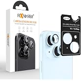 Fixmaster iphone 15-15 Plus Uyumlu Kamera Lens Koruyucu, Mavi, Orijinal Rengiyle Kusursuz Uyum, Darbe Emici, 9H Temperli Cam,