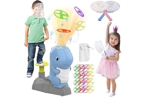 Shengou Flying Disc Launcher Toy,Fliegende Untertasse Spielzeug,Flying Disc Shooter Toy,Outdoor Spielzeug ab 3 4 5 6 7 8 Jahre Junge Mädchen,Gartenspielzeug Kinder Draußen ab 3 Jahre