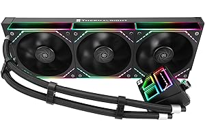 Thermalright Frozen Infinity, 360 BLACK - Dissipatore per CPU 360 Aio, tripla ventola TL-M12-PWM, Infinity Mirror CPU, per AMD/ AM4/ AM5, Intel LGA 1851/ 1700/ 1150/ 1151/ 2011