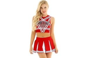 Hedmy Cheerleading Costume Women High School Musical Costume Halloween Fancy Dress Competition Costume