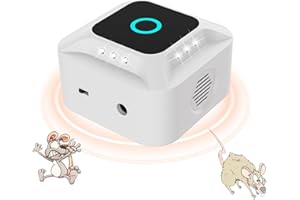 HONGXIAN Ultraschall Mäuseabwehr, 360° Mäusevertreiber mit Ultraschall, 3 Arbeitsmodi Mäuseschreck mit Blinkendem Licht, Tiervertreiber Gerät Draußen Drinnen, für Nagetiere Mäuse Ratten