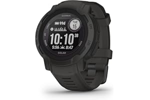 Garmin Instinct 2 Solar, Smaller-Sized Rugged Outdoor Watch with GPS, with Solar Charging Capabilities, Built for All Elements, Multi-GNSS Support, Tracback Routing and More, Graphite