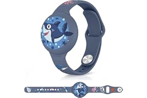 Meliya Bracciale in Morbido Silicone per Bambini per Apple Airtag, Protettiva GPS Anti-Perso, Localizzatore di Monitoraggio Impermeabile, Cinturino per Adolescenti Anziani Bambi (Blu grigio)