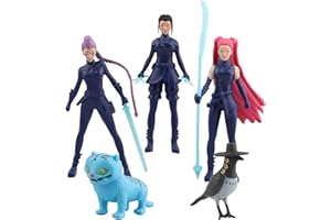 Whizmara Huntr/x Figure Merch, K_P0-P Dem-0n Hun-ters Merch mit Anime Figur, Tiger, Birds, Geschenk für Jungen, Mädchen & Anime-Fans, Sammelstoffpuppe - Deko & Spielzeug (5)