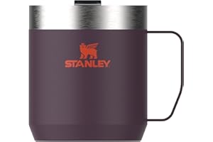 Stanley Classic Legendary Camp Mug Thermobecher 0.35L - Hält 1.5 Stunden Heiß - 3 Stunden Kalt - BPA-Frei - Spülmaschinenfest - Edelstahl Kaffeebecher To Go - Plum