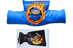 WUYUE HUA 1 housse d'isolation pour compteur d'eau, 1 housse de robinet extérieur, housse d'isolation pour compteur d'eau d'hiver et couvercle d'isolation de robinet combinaison de protection pour éviter les