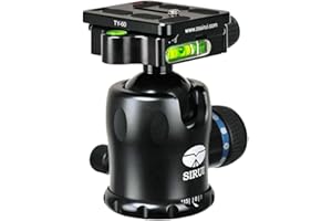 SIRUI K-20X Testa a sfera per treppiede in alluminio Testa a sfera panoramica rotante a 360 ° con piastra a sgancio rapido TY-50X Arca Swiss e livella a bolla per treppiede Monopiede DSLR Capacità di carico della fotocamera fino a 25KG