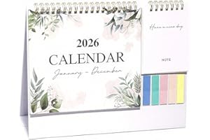 IRUNFAST Desk Calendar 2026 UK - 2026 Family Calendar UK with Abundant Sticky Notes & Categorized Labels, 2026 Desk Calendar Calendars 2026-2027 Personal Organiser for Daily Reminder