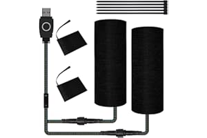 CLIUNT Heating Grips Motorcycle, 5V Bicycle Handle Heating Overgrips, Intelligent Three-Stage Temperature Control Motorcycle Heated Hand Bar Universal 1 Pair