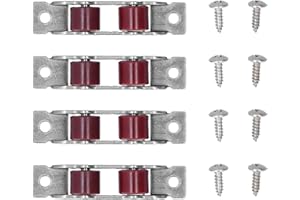 HYUDUO 4 Set Push Pull Puleggia per Finestra, con Viti Doppia Ruota Scorrevole per Porte e Finestre Roller Hardware Porta Scorrevole Tandem Roller Assembly