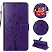Produktbild Sycode Hülle für iPhone 6S,Case für iPhone 6,Schutzhülle für iPhone 6S,PU Leder Wallet Tasche Brieftasche im Bookstyle Schön Retro Elegant Cute Lovely Schmetterling Baum Blume Ameise Muster Malerei Flip Lederhülle Hülle Slim Fit Soft Silikon Magnetverschluss Wallet Case Kunstleder Tasche Cover mit Standfunktion und Kartenfächer Tasche Wallet Case Cover für iPhone 6S/6 (4.7 Zoll)-Lila