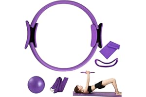 BAISHUWU Anneau de Pilates, Cercle de Pilates, Accessoire Pilates Femme, Anneau de Résistance Pilates, Cercle Magique de Fitness, Toning Pilates Ring, pour tonifier Les Cuisses, Les abdominaux