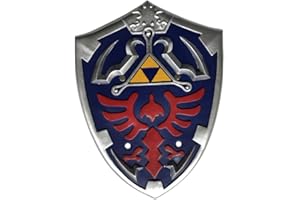 damdos Halloween Prop PU Foam for Zelda Cosplay Sword Sky Sword Kirito Kirigaya Shield Link Breath of The Wild Bow Arrow Crossbow Sword Birthday Gifts (Shield-B)