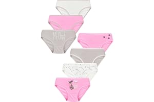 LOREZA ® 7 Culottes pour Filles Enfants Caleçons sous-vêtements en Coton 2-15 Età