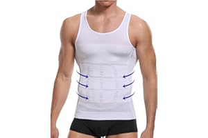 JiaYouLC Men Compression Vest Slimming Body Shaper Undershirts Waist Trainer Tight Shapewear