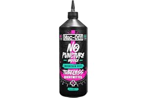 MUC-OFF Muc Off No Puncture Hassle Tubeless Sealant Reifendichtmittel, 1 l - Hochwertiges Reifendichtmittel für Schlauchlose Fahrradreifen mit UV-Tracer-Farbstoff, Dichtet Risse und Löcher Bis Zu 6 mm ab