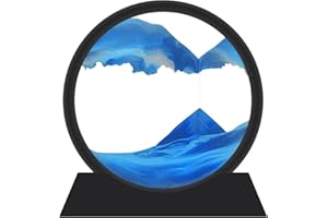 YATOSEEN Ornamento da Tavolo di Arte della Sabbia in Movimento, 3D Sandscape in Motion Display Flowing Sand Painting Telaio, Rilassante per la Casa, l'ufficio e il Lavoro