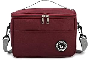 TUXUNQING Kühltasche 5.5L, Kühltasche klein, Kühltasche Faltbar, Kühltasche Picknicktasche, Lunchtasche, Tragbare kühltasche, Geeignet für Reisen Picknick Wandern Grillen (Rot/5.5L/24 * 14 * 17cm)