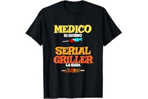 ABBIGLIAMENTO UOMO DA BBQ E GRIGLIATE MEDICO BBQ BBQ Regalo Uomo iconico Medico A Griglia di cereali Maglietta