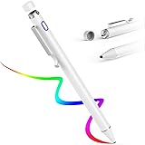 AWAVO Capacitive Stylus Pen for Touch Screens, Rechargeable Pen with Ultra-light(about 12.5g), 1.6mm Fine Plastic Nib, Power-