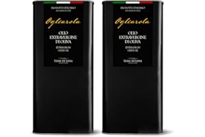 TERRE DI LIDIA SAPORI E SAPERI DI PUGLIA Terre di Lidia - Olio extravergine di oliva - 2 Latte da 5 L (10 L) - Filiera corta, Campagna 2024/2025, Estratto a freddo - Varietà Ogliarola, Gusto Delicato - Produzione 100% italiana