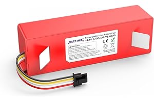 NASTIMA 14,4V 6700mAh 96,48Wh Li-Ion Batería Compatible con Xiaomi Roborock S50 S51 S52 S53 S55 S502 S5 MAX S6; T6 61 65 Serie Completa, Mijia 1ª y 2ª Generación Batería de Repuesto con BMS