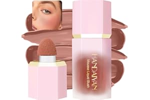 ANGLICOLOR Blush Liquido,Crema Leggero e Effetto Naturale,Altamente Pigmentato,Lunga Durata Fard,Costruibile Fard Make Up (06#chocolate)