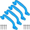 Dolibest Set of 4 Safety Playground Handles,Swing Set Kids Safety Hand Grips for Playset, Climbing Frame, Play House,Climbing Frame, Play House Handles(Blue)