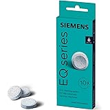 Siemens Temizlik tabletleri TZ80001A, 10 adet, kahve yağı kalıntılarını ideal şekilde giderir, EQ, Surpresso ve tam otomatik 