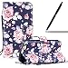 Produktbild iPhone SE Hülle, iPhone 5S Hülle, SpiritSun Ledertasche Schutzhülle für Apple iPhone SE / 5 / 5S Mode Gemalt Muster Tasche Case im BookStyle Design mit Standfunktion und Kredit Kartenfächer - Blume Rose