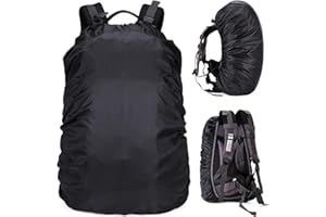 HDGSAFD Czarny wodoszczelny plecak, praktyczny pokrowiec przeciwdeszczowy na plecak, osłona przeciwpyłowa, ochrona roweru i wspinaczki górskiej (30-40 l)
