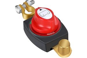 Vasmeiy Interruttore Stacca Batteria 12v 24v 48v, Stacca Batteria Per Auto, Staccabatteria Auto, Interruttore Staccabatteria, per Barche Marine, Caravan, Veicoli, Moto, Autobus