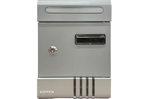 Kippen 10005LS - Cassetta Postale Modello House, Colore Silver. Dimensioni: 290x205x70 mm