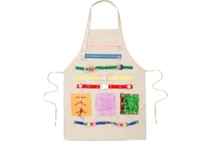 JDGFH Nesteldecke für Demenzkranke,Sensorische Werkzeuge,Nestelschürze,Senioren-Verlobungs-Spielzeug,Fidget Decke zur Verbesserung der Demen,Fidget Apron Autismus Spiele für Demenzkranke (Khaki)