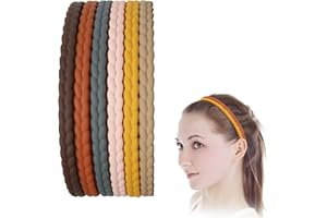 Kireida® 6 diademas finas de 7 mm para mujer, diademas de plástico con dientes, diademas para el pelo, accesorios para el cabello para niñas, adolescentes y mujeres