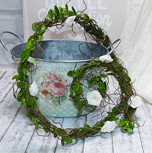 0,90m Mini- Rosenblattgirlande mit Rosen - 2