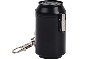 Nivofu reseaskkopp för resor, luktsäker, fickaskkopp med karbinhake och lock, mini askkopp To Go, bärbar reseaskkopp metall för cigaretter utomhus camping