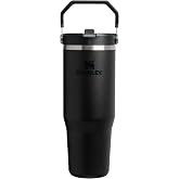Stanley IceFlow Flip Straw Tumbler Pipetli Termos Bardak, Siyah 2.0, 0.89 Litre